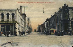 State Street Looking East from Main Street Mason City, IA Postcard Postcard Postcard
