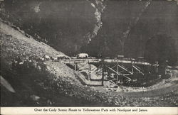 Over the Cody Scenic Route to Yellowstone Park Postcard