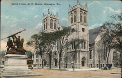 Grand Avenue M.E. Church Milwaukee, WI Postcard Postcard Postcard