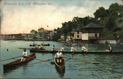 Milwaukee Boat Club Wisconsin Postcard Postcard Postcard