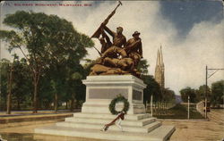 Soldiers' Monument Milwaukee, WI Postcard Postcard Postcard