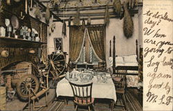 Interior, Log Cabin Postcard