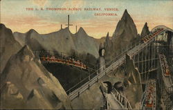 The L.A. Thompson Scenic Railway Venice, CA Postcard Postcard Postcard