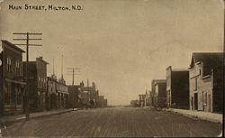 Main Street Milton, ND Postcard Postcard Postcard