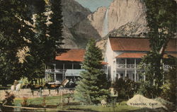 Sentinel Hotel & Yosemite Falls Postcard
