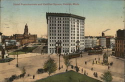 Hotel Pontchartrain and Cadillac Square Postcard