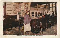 Telephone Station in Chinatown Postcard