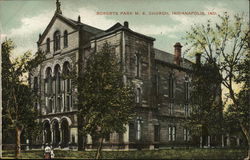 Roberts Park M. E. Church Indianapolis, IN Postcard Postcard Postcard