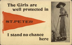 The Girls are Well Protected In... Saint Peter, IL Postcard Postcard Postcard