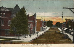 Main Street Looking North Postcard