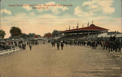 Grand Stand and Race Track, Illinois State Fair Grounds Springfield, IL Postcard Postcard Postcard