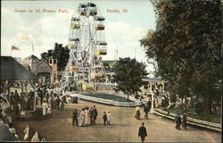 Scene in Al Fresco Park Postcard