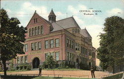 Central School Waukegan, IL Postcard Postcard Postcard