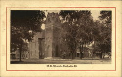 M.E. Church Rochelle, IL Postcard Postcard Postcard