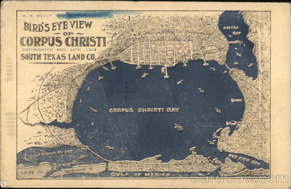 Bird's Eye View of Corpus Christi Texas A. H. Meuly
