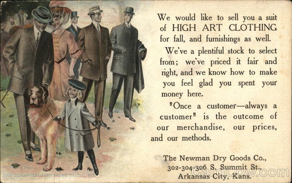 High Art Clothing - Newman Dry Goods Co. Arkansas City