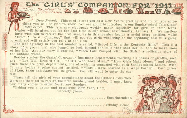 The Girls' Companion for 1911 Advertising