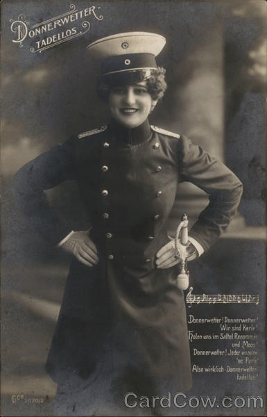 Woman in Military Uniform