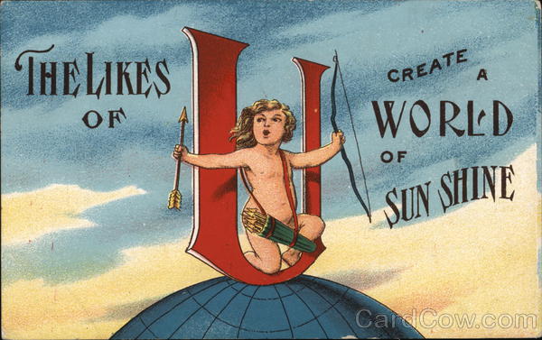 Cupid Standing in Letter U