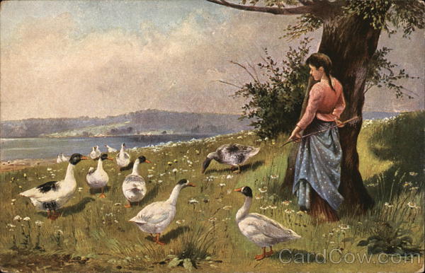 Woman with Geese Women