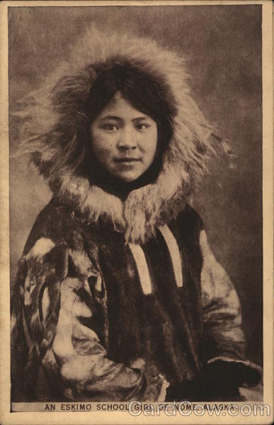 An Eskimo School Girl of Nome, Alaska Native Americana