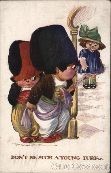 Two Boys Spying on Girl Comic, Funny