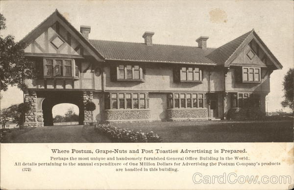 Where Postum, Grape-Nuts and Post Toasties Advertising is Prepared.