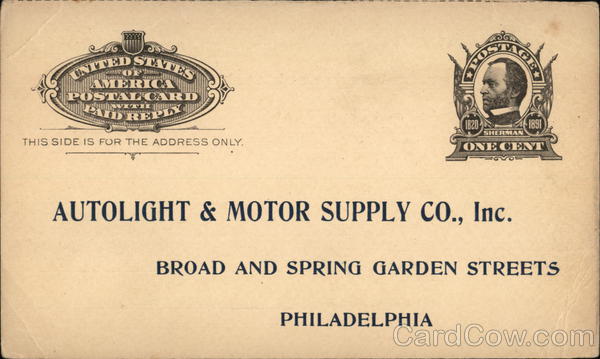 Autolight & Motor Supply Co. Philadelphia Pennsylvania