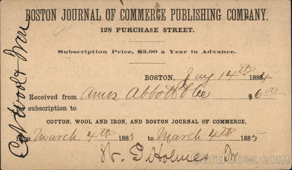 Boston Journal of Commerce Publishing Company Massachusetts