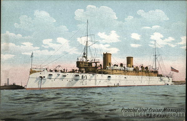 Protected Steel Cruiser Minneapolis 22.8 Knots Ships