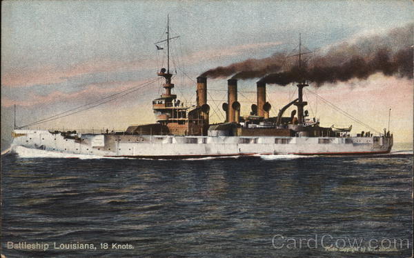 Battleship Louisiana, 18 Knots N. L. Stebbins Ships