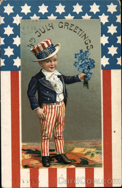 4th of July - Child Dressed in Red, White and Blue