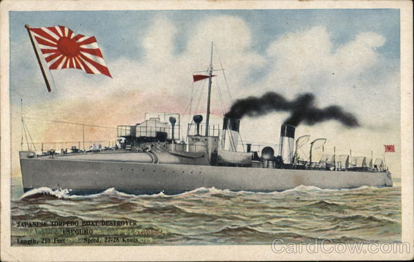 Japanese Torpedo Boat Destroyer Usugumo World War II