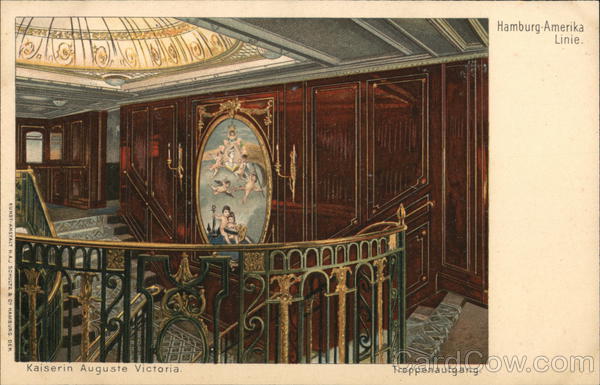 Hamburg America Line Kaiserin Auguste Victoria Interiors
