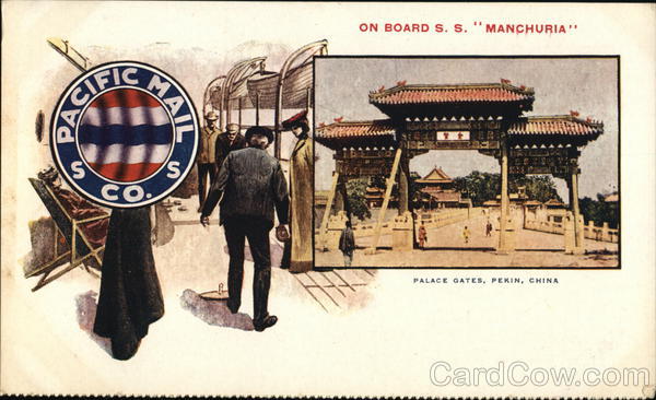 On Board S.S. Manchuria Boats, Ships