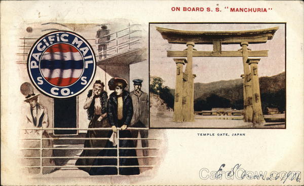 On Board S.S. Manchuria Boats, Ships