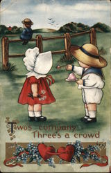 Two's Company Three's a Crowd Postcard