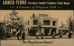 Armco-Ferro Porcelain Enamel Frameless Steel House Postcard