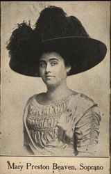 Mary Preston Beaven, Soprano Postcard