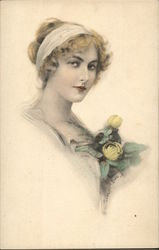 Beautiful Woman with Flowers Beautiful Woman with Flowers