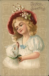 Easter Greeting With Children Postcard Postcard Postcard