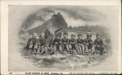 Slate Pickers at Mine Scranton, PA Mining Postcard Postcard Postcard