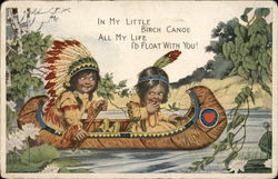 In My Little Birch Canoe Children Postcard Postcard Postcard