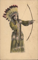 Native American Woman Native Americana Postcard Postcard Postcard