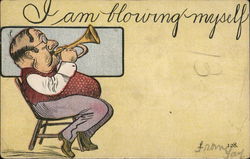 I am blowing myself Postcard