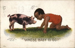 Whose Baby is Oo? Black Americana Postcard Postcard Postcard