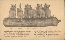 Cats on a Log... Postcard