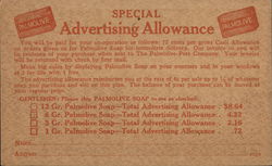 Palmolive Soap Advertising Allowance Postcard
