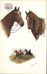 American Y.M.C.A. Horses Postcard Postcard Postcard