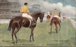 Racing Colours Duke of Westminster's Horse Racing Postcard Postcard Postcard